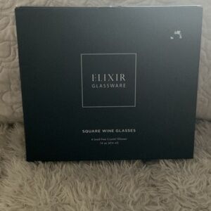 Elixir Glassware Square Wine Glasses - Black